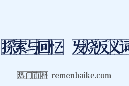 探索与回忆·发烧反义词是什么意思的图片